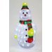 Χριστουγεννιάτικος Φωτιζόμενος Ακρυλικός Χιονάνθρωπος, με Πολύχρωμο Κασκόλ και 72 LED (51cm)